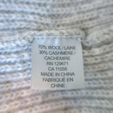 360 Cashmere Cardigan Light Gray Wool-Blend Size Small Open-Front Sweater