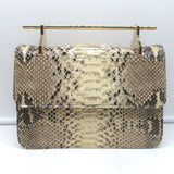 M2Malletier x Net a Porter La Fleur du Mal Shoulder Bag Ivory Snakeskin Clutch