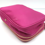 Anya Hindmarch Zip Around Jewellery Pouch Fuchsia Nylon