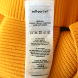 Self-Portrait Inserted Lace Knit Midi Dress Canary Yellow Size Small NEW