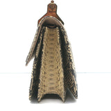 M2Malletier x Net a Porter La Fleur du Mal Shoulder Bag Ivory Snakeskin Clutch