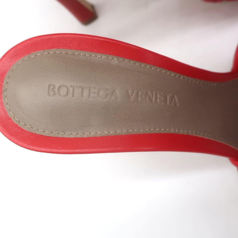 Bottega Veneta The Board Braided Crisscross Sandals Red Leather Size 37