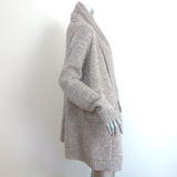 Line Cashmere Cardigan Taupe Size Extra Small Open-Front Sweater