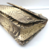 M2Malletier x Net a Porter La Fleur du Mal Shoulder Bag Ivory Snakeskin Clutch