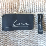 Line Cashmere Cardigan Taupe Size Extra Small Open-Front Sweater