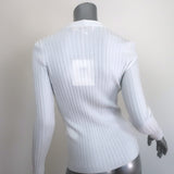 Diane von Furstenberg Monaco Cutout Sweater White Ribbed Knit Size Small NEW