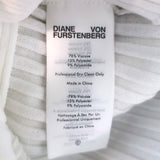 Diane von Furstenberg Monaco Cutout Sweater White Ribbed Knit Size Small NEW