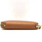 Comme des Garcons Luxury Group Zip Around Wallet Camel Textured Leather