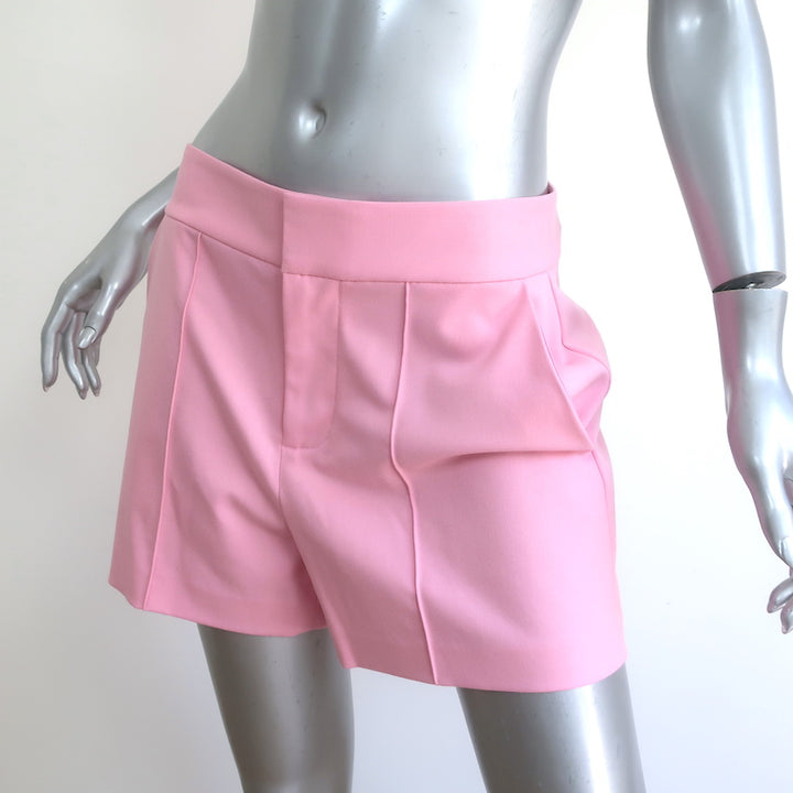 Alice + Olivia Dylan Pintucked Shorts Electric Pink Stretch Suiting Size 8 NEW