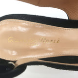 Gianvito Rossi Kitten Heel Slingback Pumps Black Suede Size 38.5