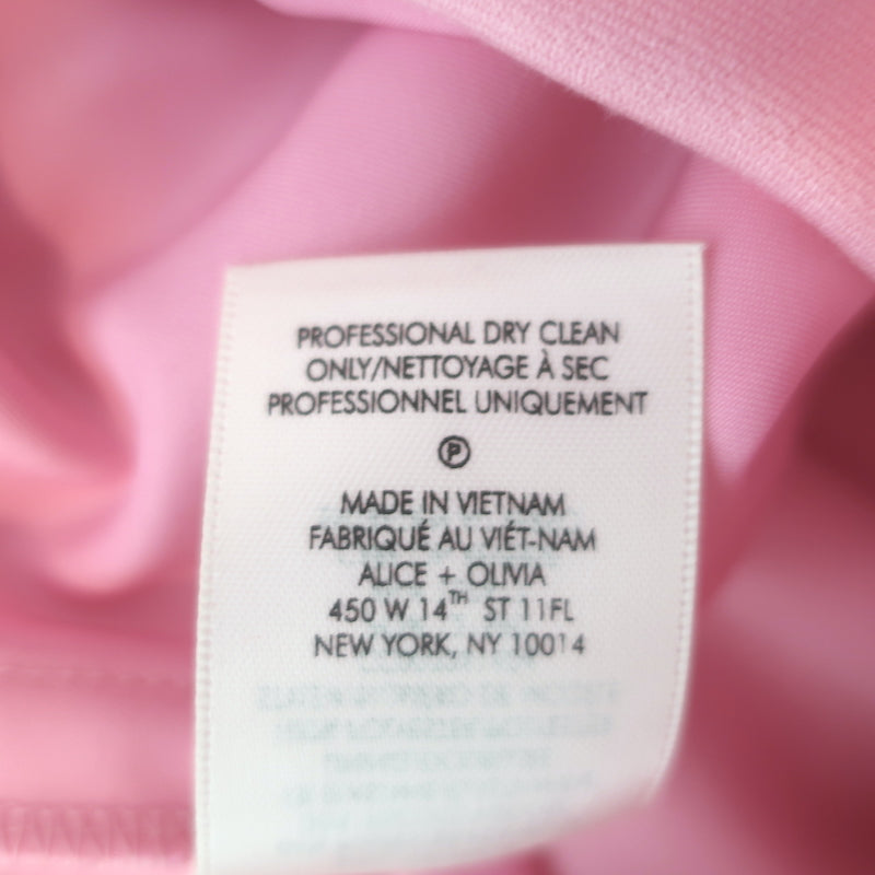 Alice + Olivia Dylan Pintucked Shorts Electric Pink Stretch Suiting Size 8 NEW