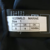 ba&sh Milos Leather Jacket Navy Size Small NEW