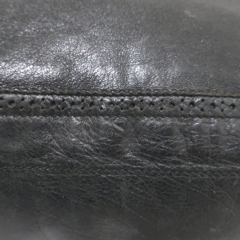 Balenciaga Giant Covered Brogues Day Hobo Black Leather Large Shoulder Bag