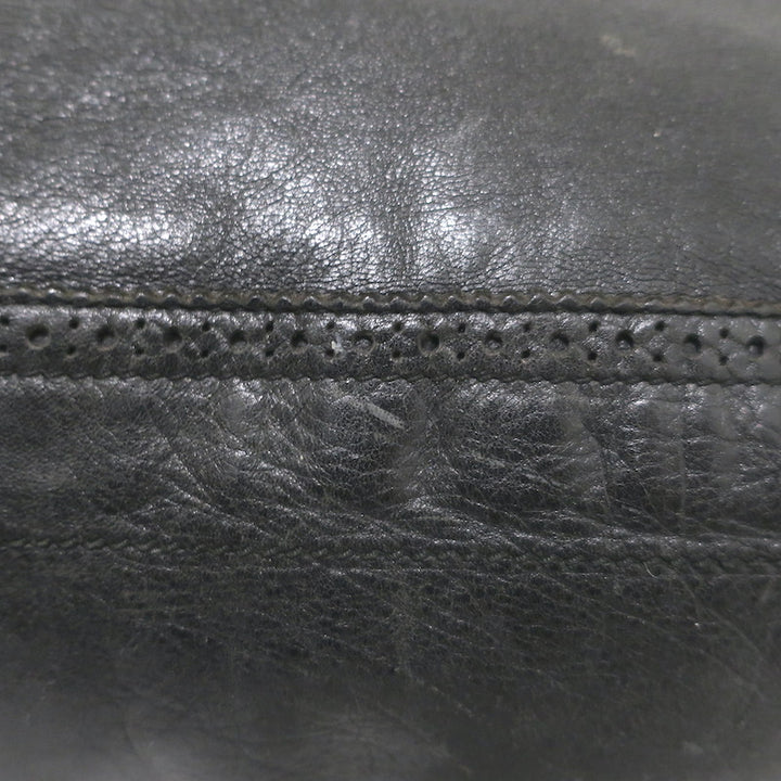 Balenciaga Giant Covered Brogues Day Hobo Black Leather Large Shoulder Bag