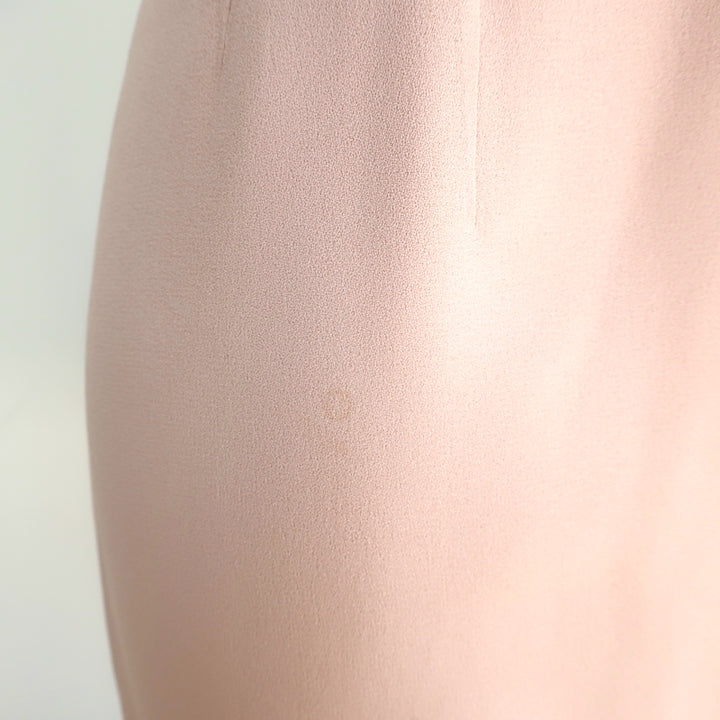 Christian Dior Cap Sleeve Sheath Dress Light Pink Crepe Size US 8