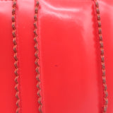 Comme des Garcons Raised Spike Zip Around Wallet Red Glossy Leather