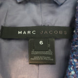 Marc Jacobs Velvet-Trimmed Tweed Jacket Purple/Blue Wool-Blend Size 6