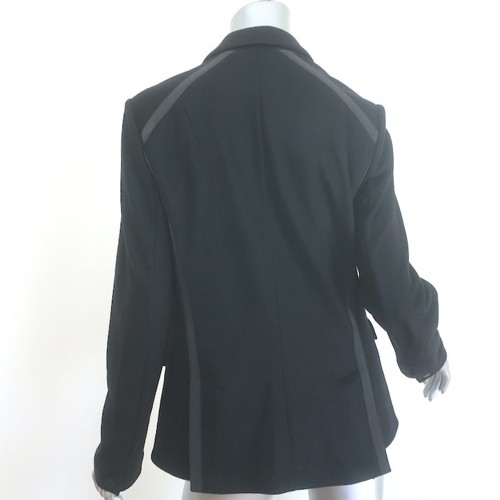 Rag &amp; Bone Lexington Blazer Black Grosgrain-Trimmed Wool Size 10
