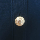 Celine Heritage Gourmette Cashmere Cropped Cardigan Black Size Small NEW