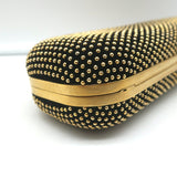 Alexander McQueen Knuckle Box Clutch Black Studded Suede Small Bag