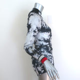 Cynthia Rowley Batik Wetsuit Black/White Tie Dye Neoprene Size Large NEW