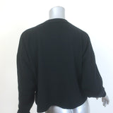 Celine Heritage Gourmette Cashmere Cropped Cardigan Black Size Small NEW