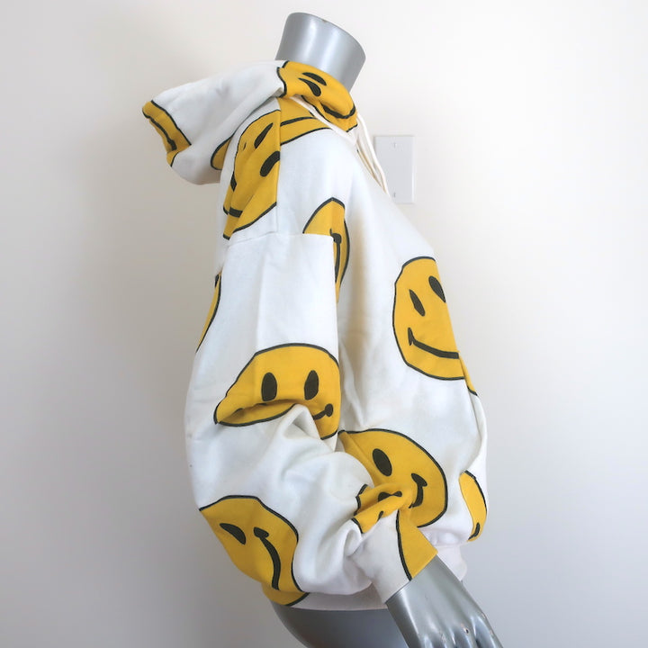 Aviator Nation Smiley Repeat Hoodie White Size Extra Small