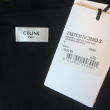 Celine Heritage Gourmette Cashmere Cropped Cardigan Black Size Small NEW