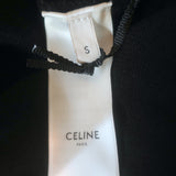 Celine Heritage Gourmette Cashmere Cropped Cardigan Black Size Small NEW