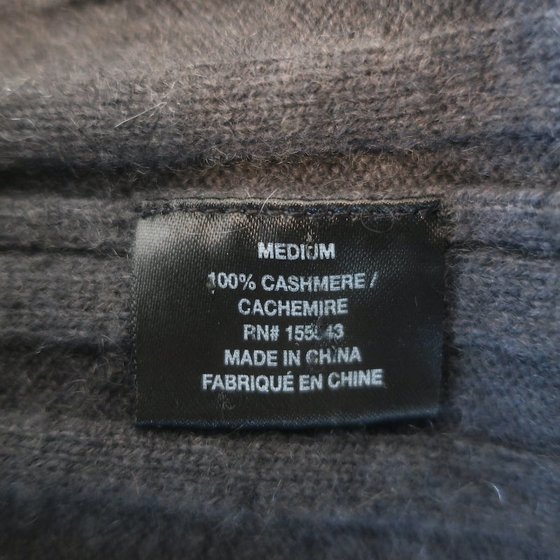 SABLYN Ethan Cashmere Short Sleeve Sweater Top Charcoal Ribbed Knit Size Medium