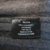 SABLYN Ethan Cashmere Short Sleeve Sweater Top Charcoal Ribbed Knit Size Medium