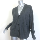 Brochu Walker Lace Looker Cardigan Charcoal Wool-Cashmere Size Small