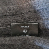 SABLYN Ethan Cashmere Short Sleeve Sweater Top Charcoal Ribbed Knit Size Medium