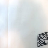 Ralph Lauren Purple Label Art Deco Logo Scarf White Silk Chiffon