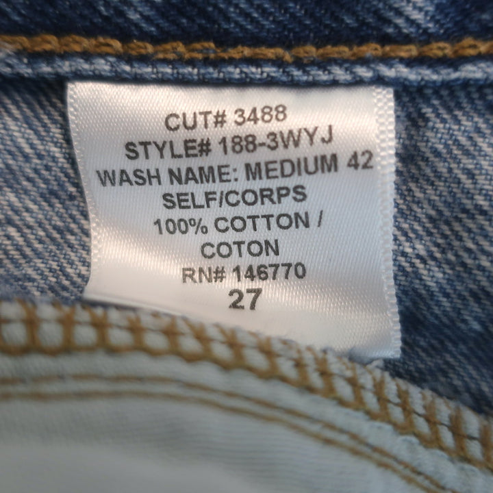 RE/DONE V-Seam Cropped Jeans Medium Blue Denim Size 27