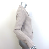 SABLYN Jackson Cashmere Cardigan Oatmeal Size Medium Collared Sweater