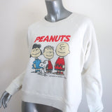 RE/DONE x Peanuts Classic Raglan Sweatshirt Off-White Cotton Size Small