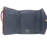 Louis Vuitton Victorine Wallet Navy Monogram Empreinte Leather