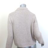 SABLYN Jackson Cashmere Cardigan Oatmeal Size Medium Collared Sweater