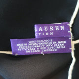 Ralph Lauren Purple Label Art Deco Logo Scarf Black Silk Chiffon