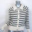 Veronica Beard Cheshire Striped Cashmere Cardigan Cream/Black Size Medium