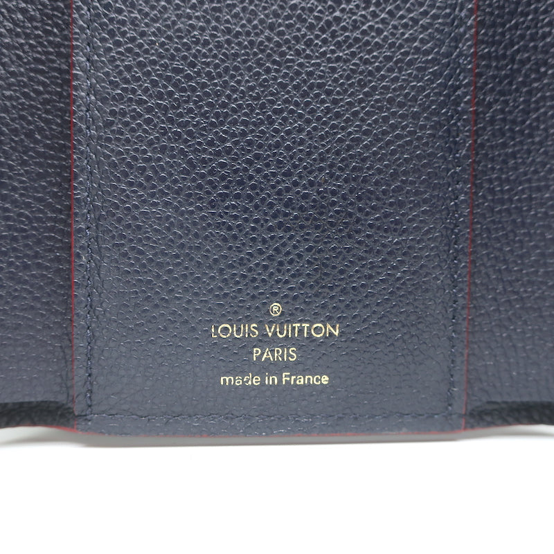 Louis Vuitton Victorine Wallet Navy Monogram Empreinte Leather – Celebrity  Owned