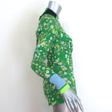 Cynthia Rowley Clover Wetsuit Green Floral Print Neoprene Size Large NEW