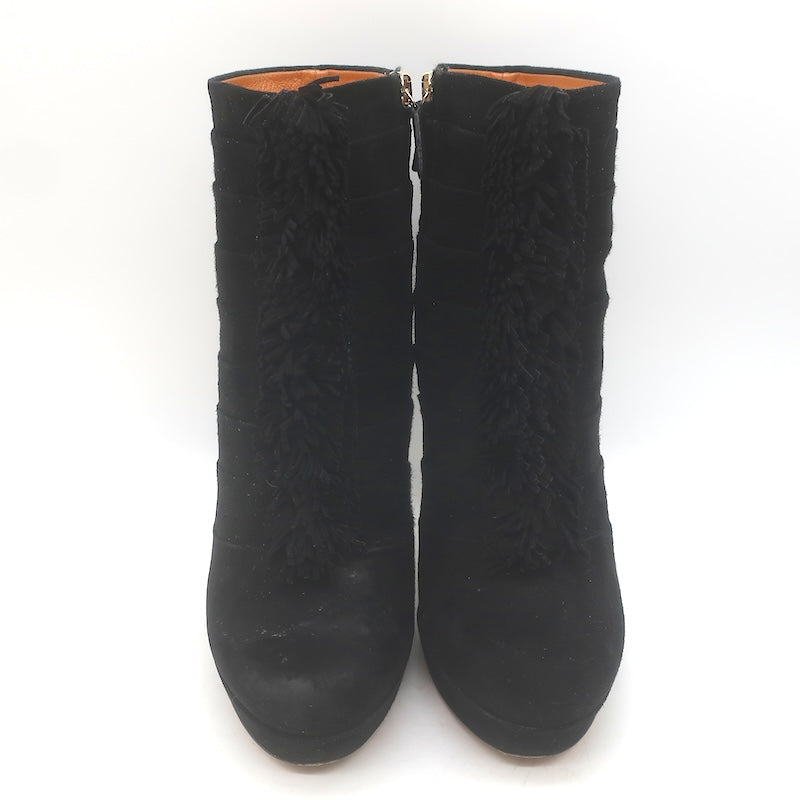 Gucci Fringed Platform ankle boots Sz 37, insole