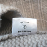 SABLYN Jackson Cashmere Cardigan Oatmeal Size Medium Collared Sweater