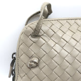 Bottega Veneta Nodini Intrecciato Crossbody Bag Taupe Leather