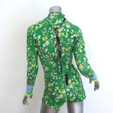 Cynthia Rowley Clover Wetsuit Green Floral Print Neoprene Size Large NEW
