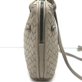 Bottega Veneta Nodini Intrecciato Crossbody Bag Taupe Leather