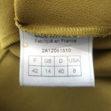 John Galliano Fringed Scarf Tie Dress Chartreuse Satin Size 42