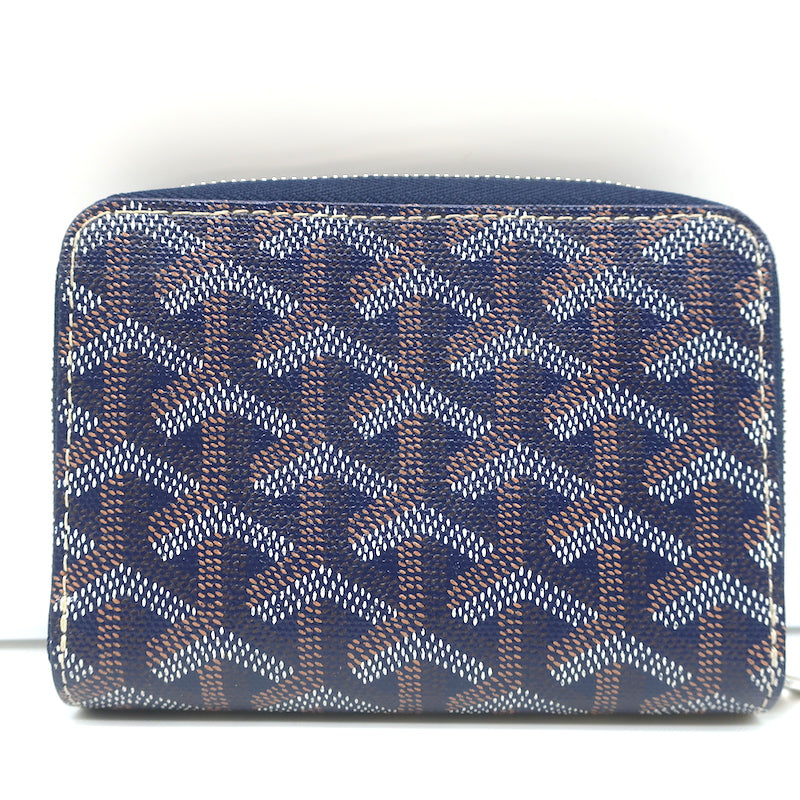Goyard Goyardine Tuileries Wallet Navy Coated Canvas